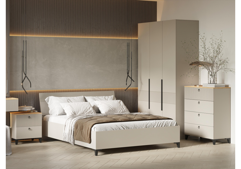 фото шкаф woodville ника бежевый мат-05 / кашемир 593589 | 220svet.ru