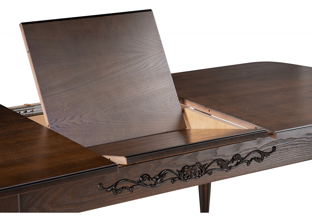 фото стол деревянный раскладной woodville бевье орех темный / орех 483899 | 220svet.ru