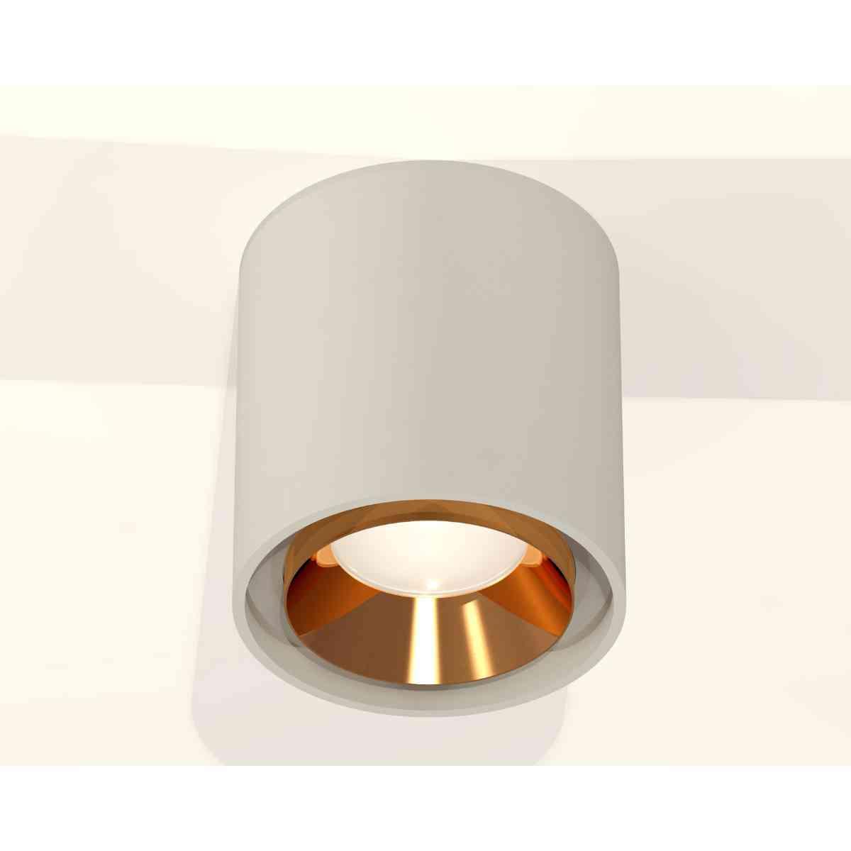 фото комплект накладного светильника ambrella light techno spot xs7724004 sgr/pyg серый песок/золото желтое полированное (c7724, n7034) | 220svet.ru