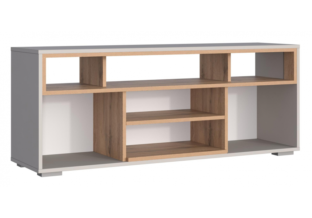 фото тв-тумба woodville чезаре c подсветкой кашемир / дуб вотан 698135 | 220svet.ru