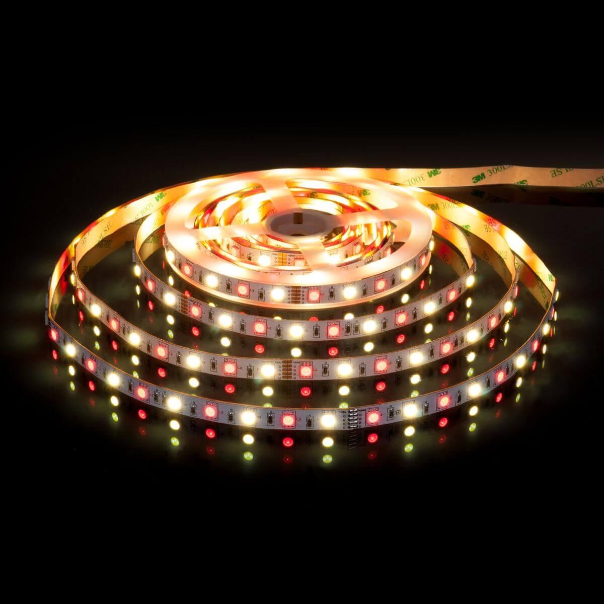 фото светодиодная лента elektrostandard 14,4w/m 60led/m 5050smd mix rgb/дневной белый 5m a053729 | 220svet.ru