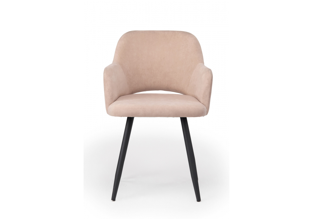 фото стул на металлокаркасе woodville эолин латте (glory 10) / черный 631697 | 220svet.ru