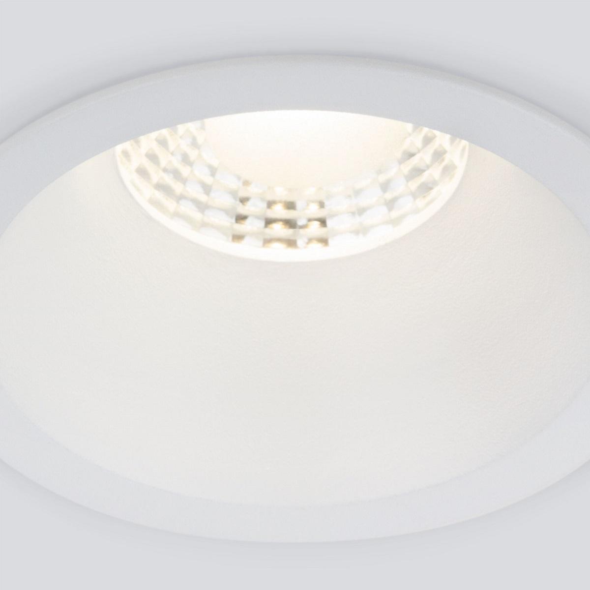 фото встраиваемый светодиодный светильник elektrostandard 15266/led 7w 3000k wh белый a063925 | 220svet.ru