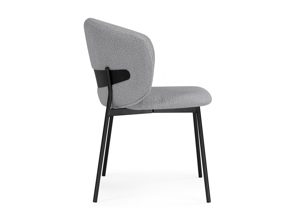 фото стул на металлокаркасе woodville рикко серый (81 cloud) / черный 674677 | 220svet.ru