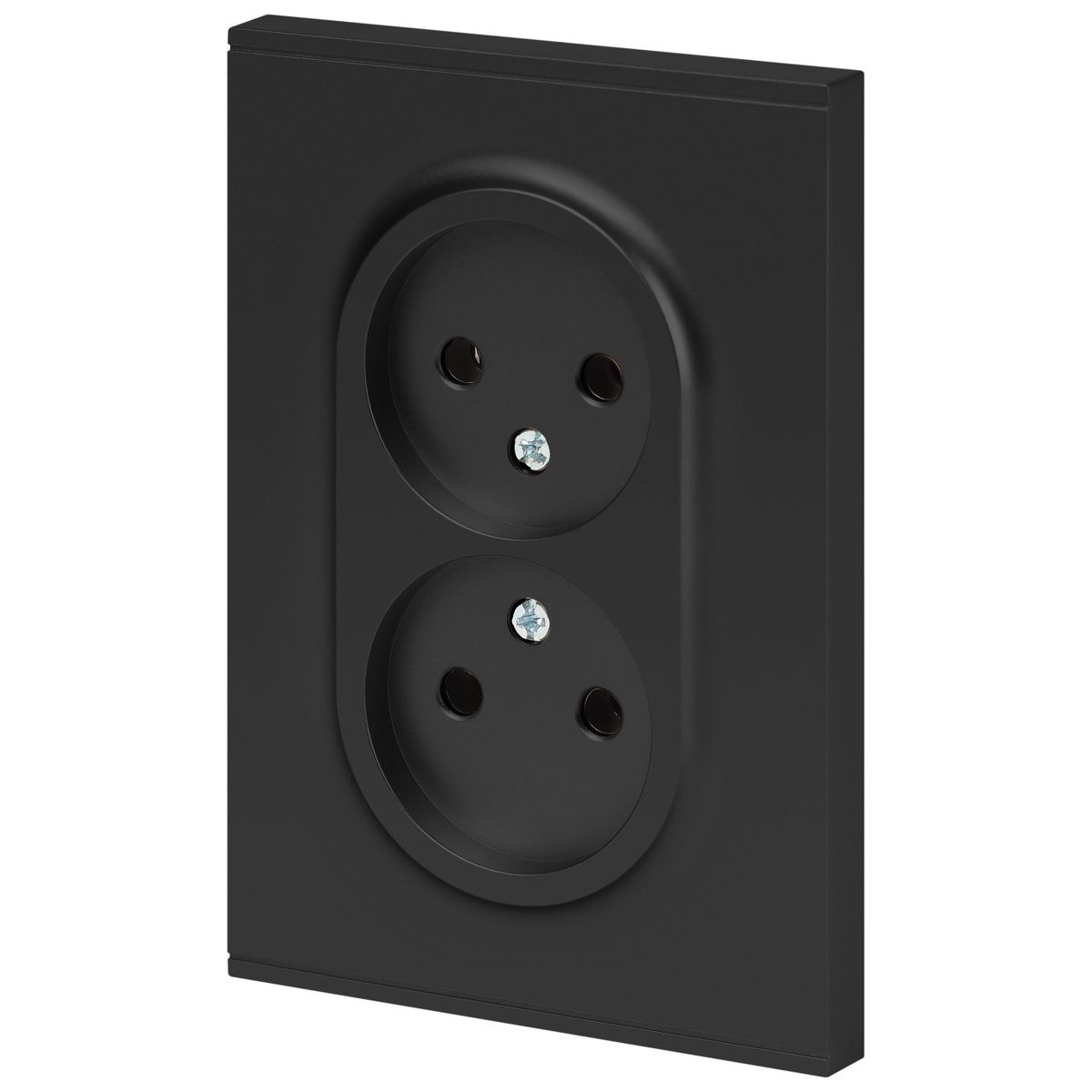 фото розетка эра arktik 16-2107-05 без заземления двойная 2x2p 16а-250в антрацит б0071685 | 220svet.ru