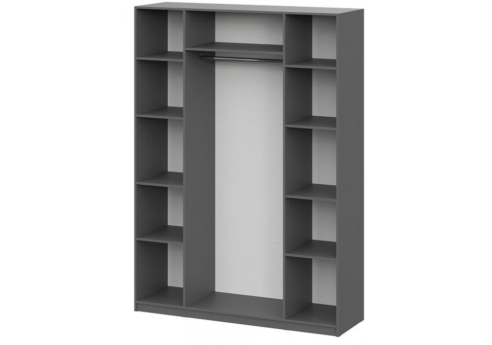 фото шкаф четырехстворчатый woodville даиго графит серый 593702 | 220svet.ru