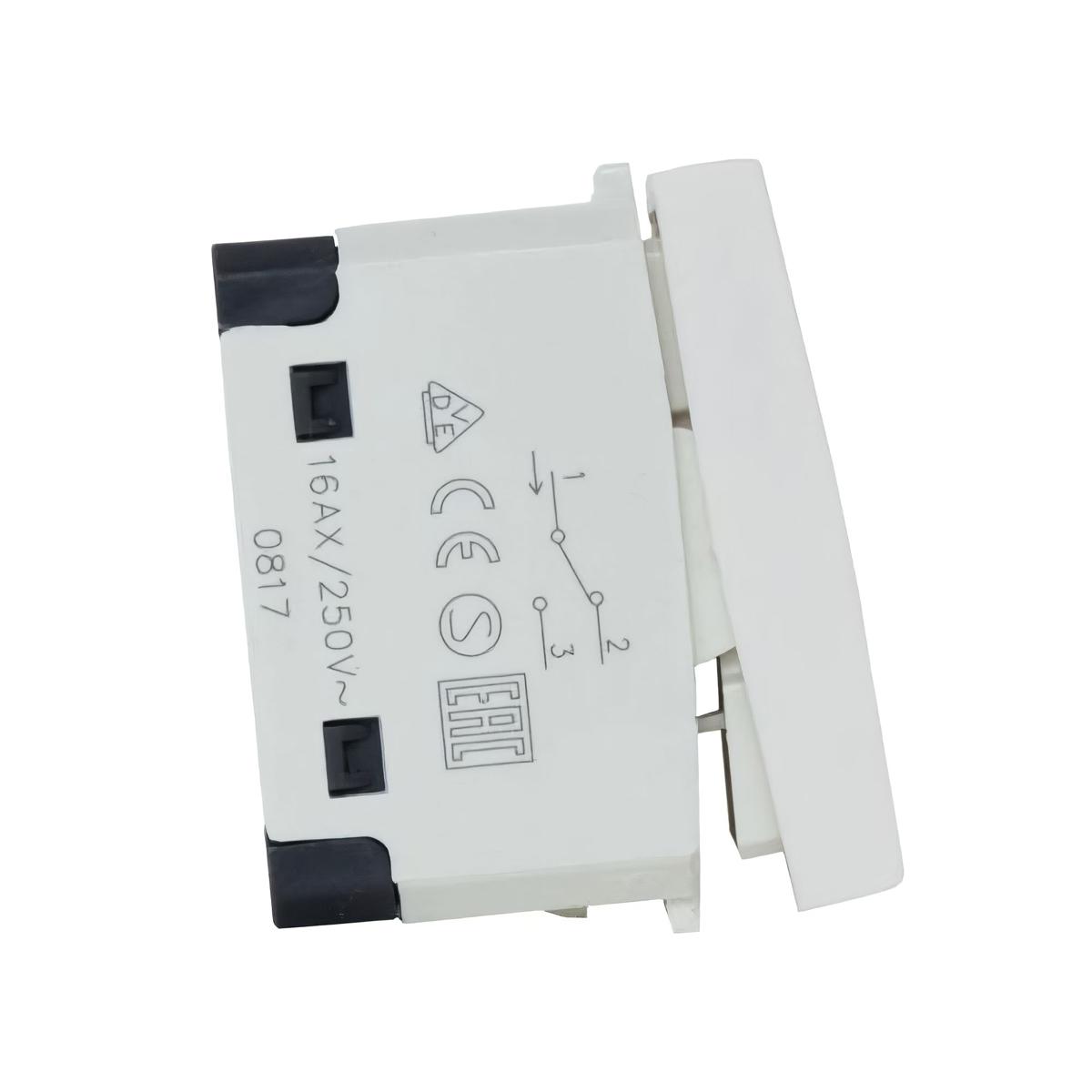 фото переключатель lk studio с двух мест 45х22,5мм (схема 6) 16 a, 250 b (белый) lk45 850204-1 | 220svet.ru