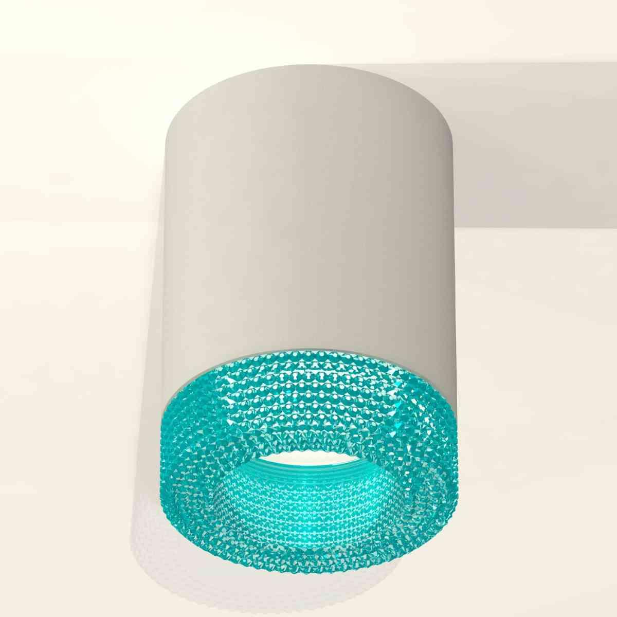 фото комплект накладного светильника ambrella light techno spot xs7423004 sgr/bl серый песок/голубой (c7423, n7194) | 220svet.ru