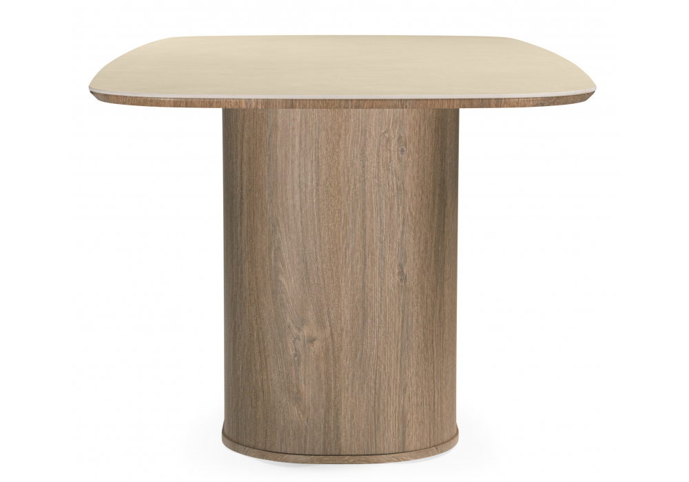 фото керамический стол woodville эллипсо 200х90 okara light yellow / дуб американский 664911 | 220svet.ru