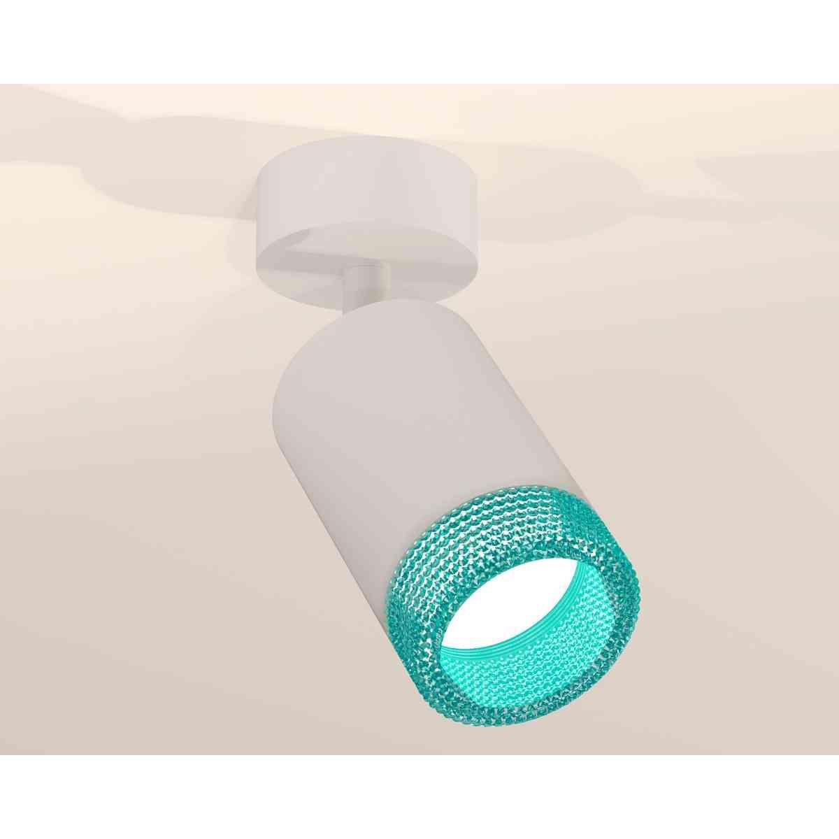 фото комплект накладного светильника ambrella light techno spot xm6312004 swh/bl белый песок/голубой (a2202, c6312, n6153) | 220svet.ru