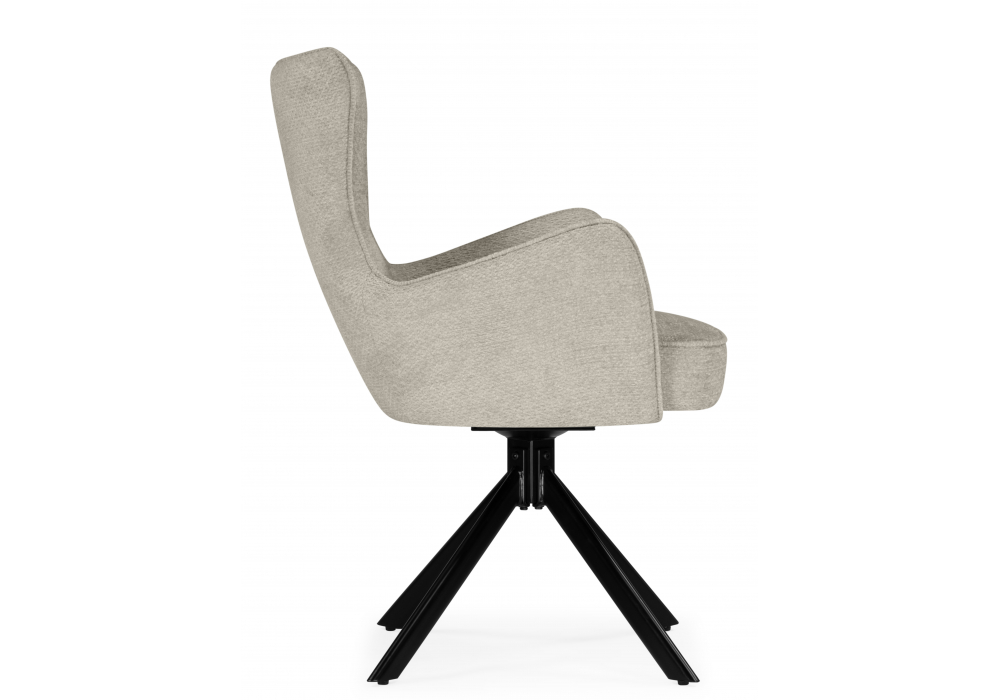 фото стул на металлокаркасе woodville atlanta beige / black 15831 | 220svet.ru