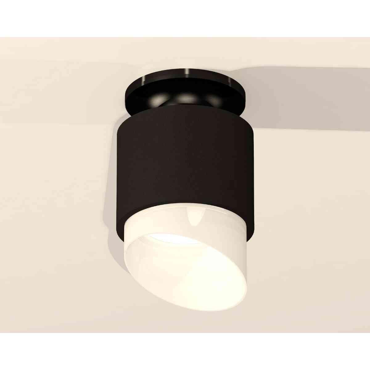 фото комплект накладного светильника ambrella light techno spot xs7511066 sbk/pbk/fr черный песок/черный полированный/белый матовый (n7926, c7511, n7175) | 220svet.ru