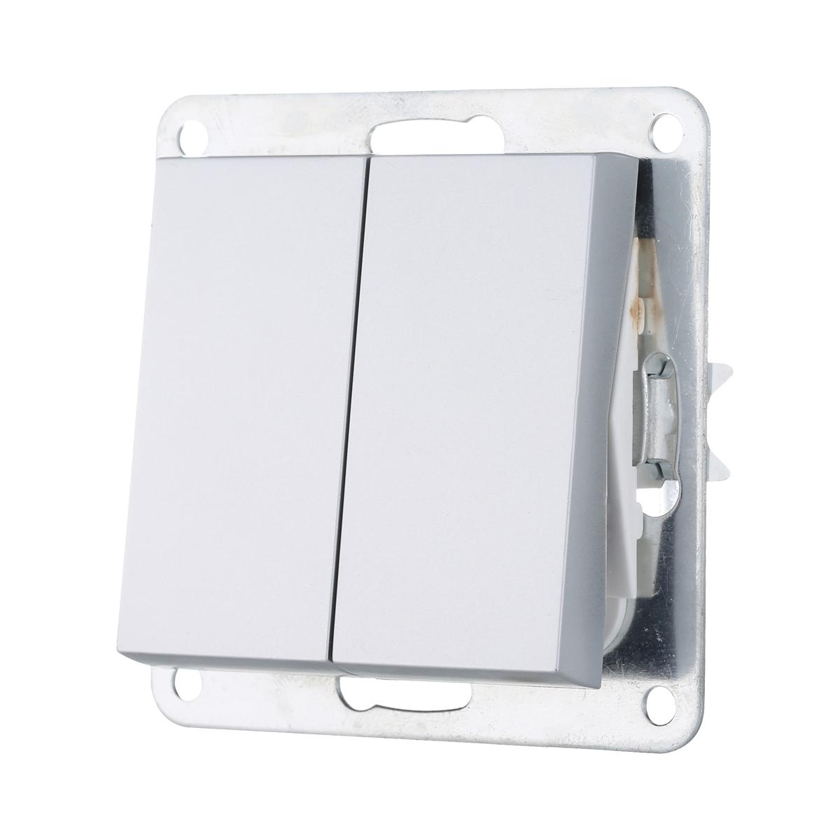 фото выключатель lk studio 2-кл.(схема 5) 16 a, 250 b (серебристый металлик) lk80 841103-1 | 220svet.ru