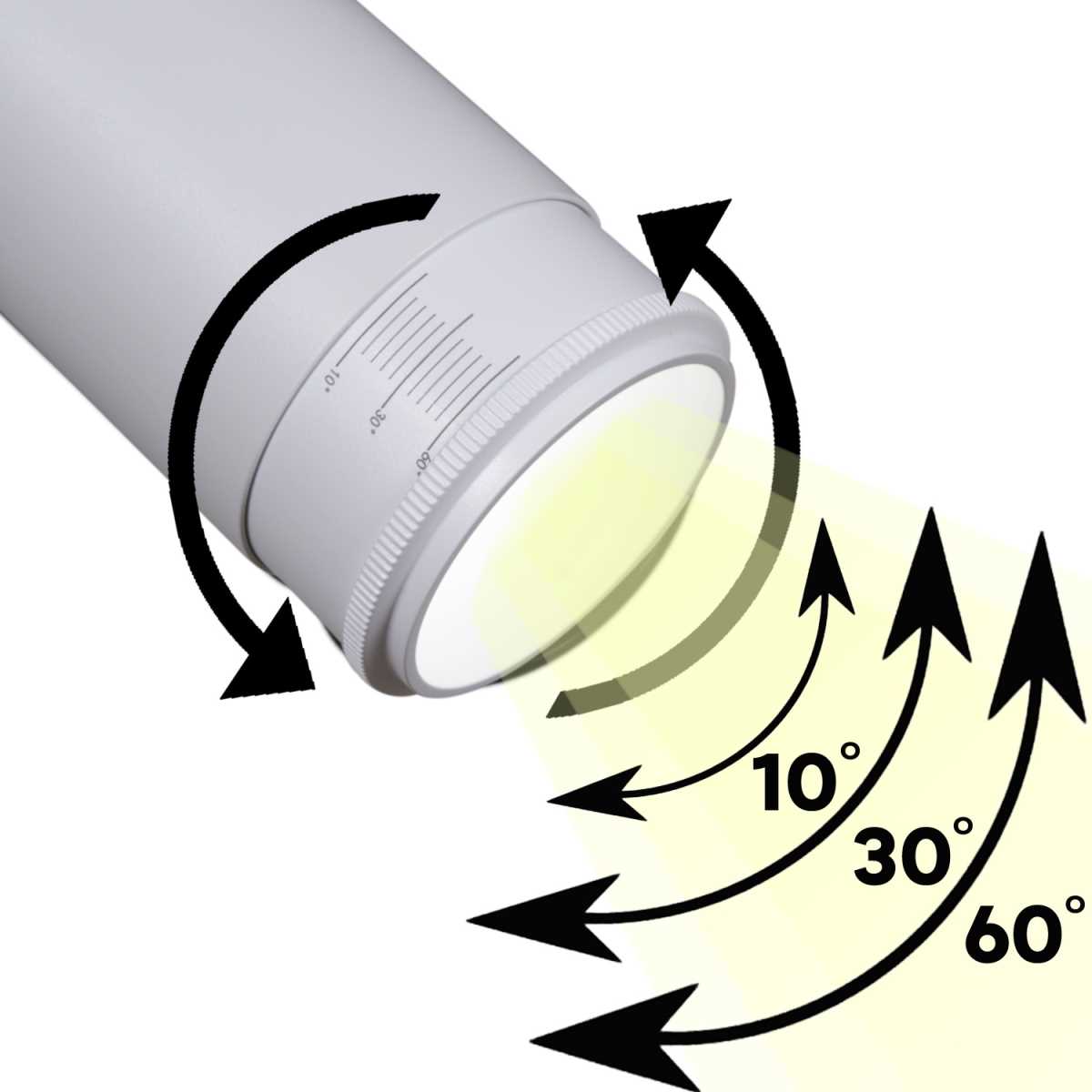 фото светильник трековый reluce 06650-9.3-led10/20/30w cct wt | 220svet.ru