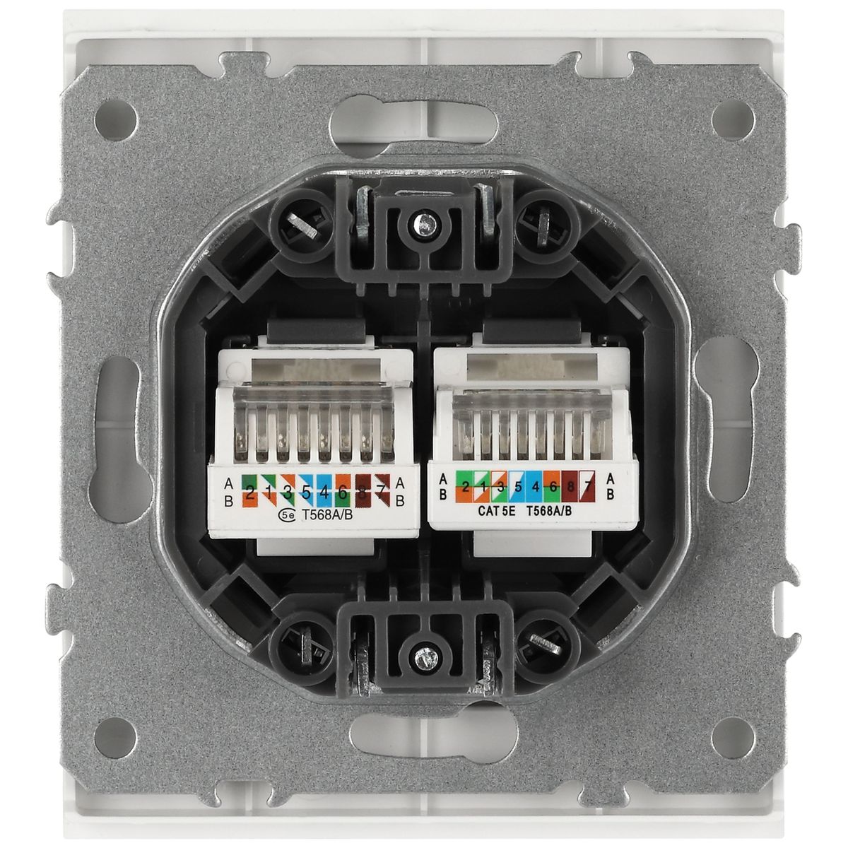 фото розетка эра arktik 16-3108-08 информационная двойная 2xrj45 белый матовый б0070491 | 220svet.ru