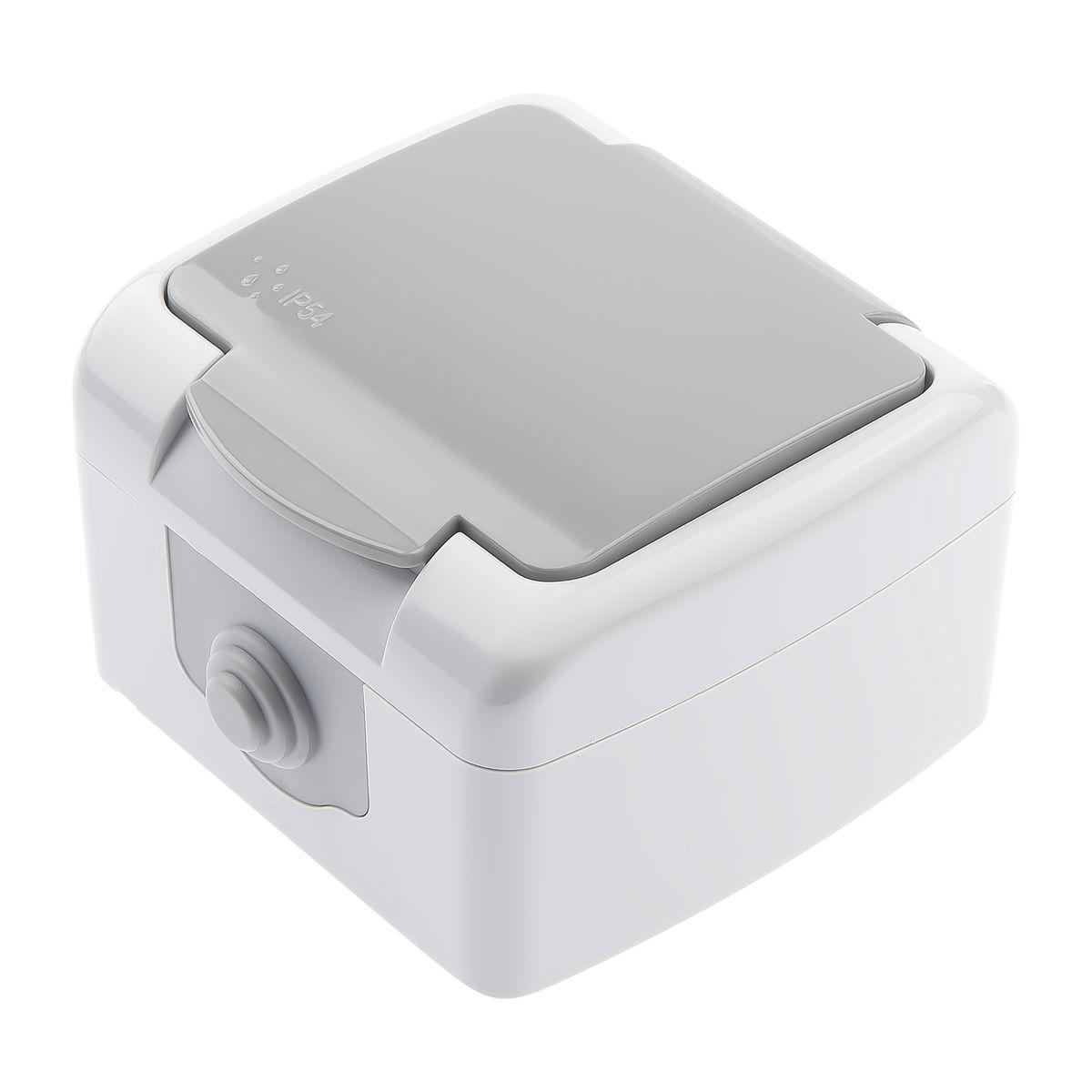 фото розетка эра schuko 2p+e 16a 250v со шторками с крышкой 5-202-03 б0050946 | 220svet.ru