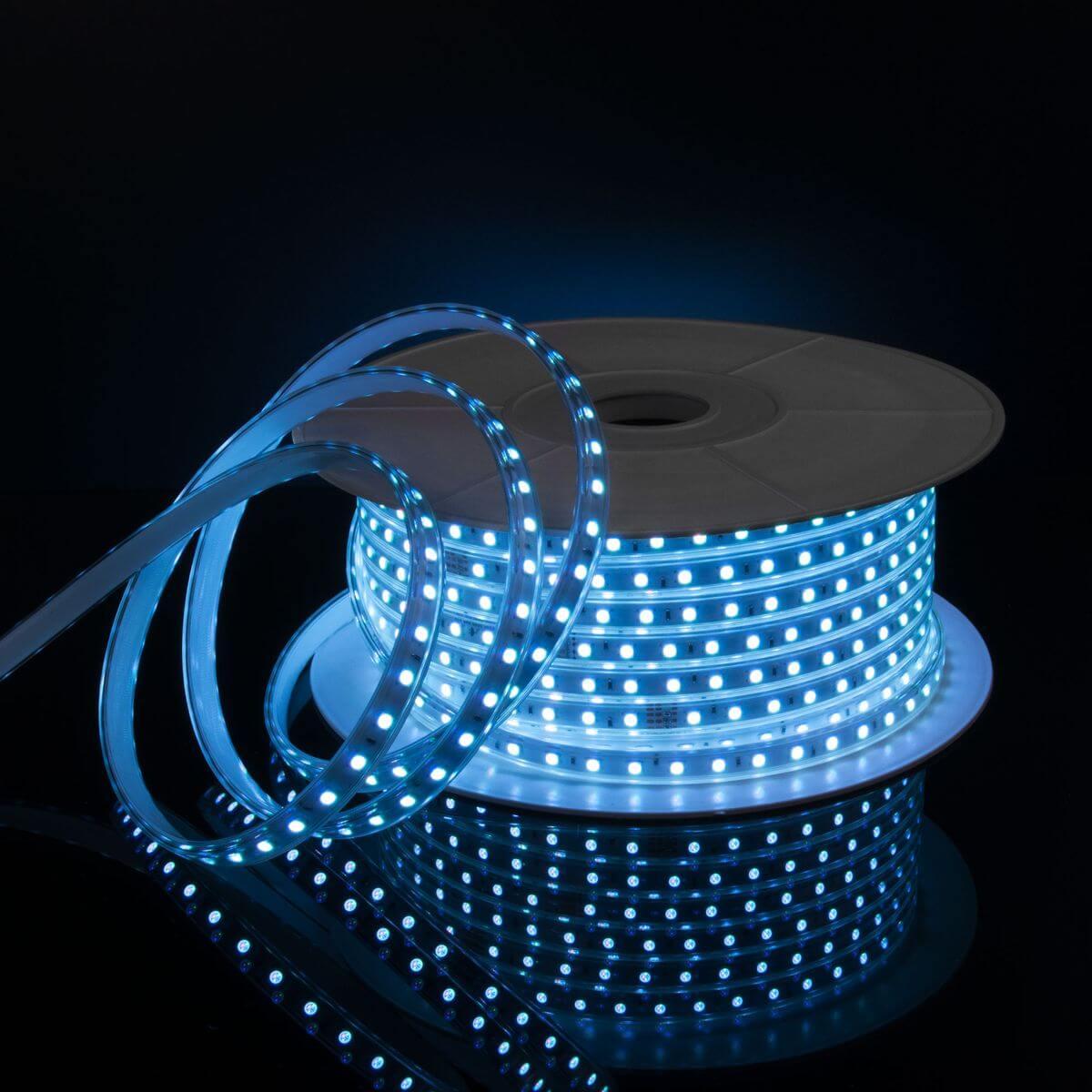 фото светодиодная влагозащищенная лента elektrostandard 11w/m 60led/m 5050smd rgb 50m a053641 | 220svet.ru