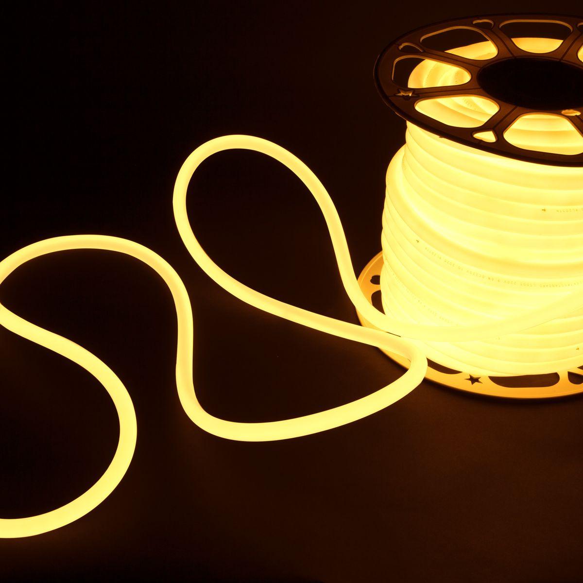 фото гибкий неон elektrostandard 9,6w/m 144led/m 2835smd теплый белый 50m a052998 | 220svet.ru