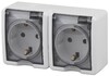 Миниатюра фото розетка эра 2х2p+e ip54 со шторками 16a 250v 11-2404-01 б0020718 | 220svet.ru