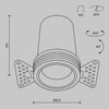 Миниатюра фото встраиваемый светильник maytoni focus led dl125-l12-3k-trs-b | 220svet.ru
