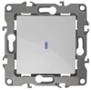 Миниатюра фото выключатель одноклавишный с подсветкой эра 12 10ax 250v 12-1102-01 б0014633 | 220svet.ru