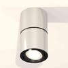 Миниатюра фото комплект накладного светильника ambrella light techno spot xs7405040 psl/pbk серебро полированное/черный полированный (c7405, a2071, c7405, n7002) | 220svet.ru