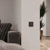 Миниатюра фото умный сенсорный выключатель двухклавишный черный werkel w4523008 | 220svet.ru
