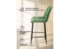 Миниатюра фото барный стул woodville челси фисташковый (zd 651) / черный 632569 | 220svet.ru
