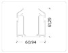 Миниатюра фото корпус в натяжной потолок для накладного шинопровода ambrella light track system magnetic 220v gl1013 | 220svet.ru