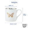 Миниатюра фото кружка фарфоровая butterfly mikasa white 280 мл kitchen craft | 220svet.ru