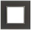 Миниатюра фото рамка для розеток и выключателей эра elegance 14-5101-16 на 1 пост, стекло, титан б0065833 | 220svet.ru