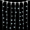 Миниатюра фото гирлянда занавес 1 x 6 м белый 220в, 600 led, провод прозрачный пвх, ip54 ltc pcl601-10-2w | 220svet.ru