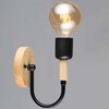 Миниатюра фото бра reluce 99960-0.2-01 bk+wood | 220svet.ru