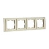 Миниатюра фото рамка 4-постовая mono electric larissa крем 103-171700-163 | 220svet.ru