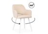Миниатюра фото стул на металлокаркасе поворотный woodville эолин 360 бежевый (glory 03) / белый 631717 | 220svet.ru