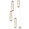 Миниатюра фото подвесная светодиодная люстра indigo rilucente 11061/5p gold v000151l | 220svet.ru