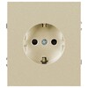 Миниатюра фото розетка эра arktik 16-2101-04 с заземлением 2p+e schuko 16а-250в шампань б0070417 | 220svet.ru
