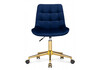 Миниатюра фото офисное кресло woodville честер синий / золото 533179 | 220svet.ru
