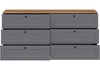 Миниатюра фото комод woodville опра 16.240 серый графит / дуб золотой craft 676805 | 220svet.ru