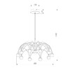Миниатюра фото подвесная светодиодная люстра eurosvet ragno 90030/10 led золото | 220svet.ru