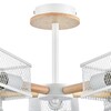 Миниатюра фото потолочная люстра на шатнге lumion irma 8246/5c белый, дерево | 220svet.ru