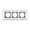 Миниатюра фото рамка 3-постовая mono electric style glass белое стекло 107-710000-162 | 220svet.ru