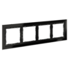 Миниатюра фото рамка стеклянная на 4 поста voltum s70 vls110408 (черный,стекло) | 220svet.ru