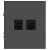 Миниатюра фото розетка эра arktik 16-3108-06 информационная двойная 2xrj45 графит б0070489 | 220svet.ru