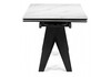 Миниатюра фото керамический стол раздвижной woodville блэкберн 160(220)х89 белый мрамор snow white / черный 625943 | 220svet.ru