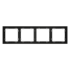 Миниатюра фото рамка пластиковая на 4 поста voltum s70 vls100408 (черный матовый) | 220svet.ru