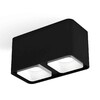 Миниатюра фото комплект накладного светильника ambrella light xs7851001 sbk/swh черный песок/белый песок (c7851, n7701) | 220svet.ru