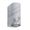 Миниатюра фото уличный настенный светильник uniel uul-p52a 2х6w/gu10 ip65 marble ul-00011360 | 220svet.ru