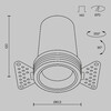 Миниатюра фото встраиваемый светильник светодиодный maytoni focus led dl125-l12-4k-trs-b | 220svet.ru