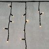 Миниатюра фото гирлянда бахрома 3,1 x 0,5 м экстра тепло-белая 220в, 120 led, провод черный каучук, ip65 ltc ll120-1-2eww | 220svet.ru